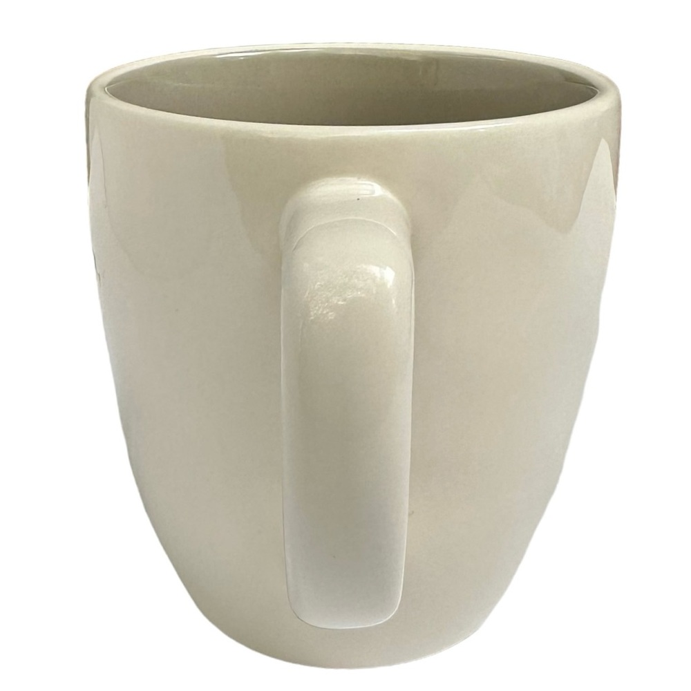 Rae Dunn CALM Mug White with Gray Letters and Interior Dimples NWT 2017 OG Yoga - Picture 4 of 11